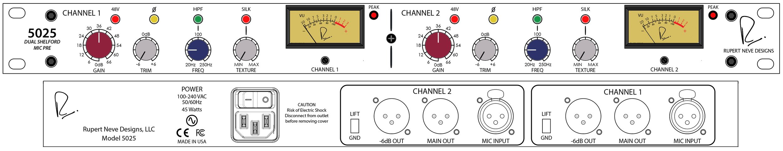 Rupert Neve Designs 5025 | Dual Shelford Mic Preamp 3