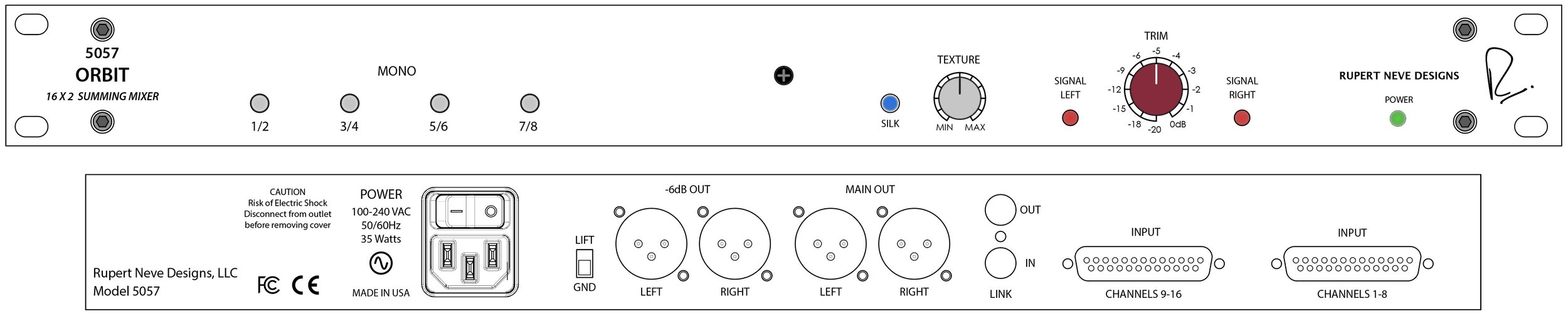 Rupert Neve Designs 5057 Orbit | 16x2 Summing Mixer 5